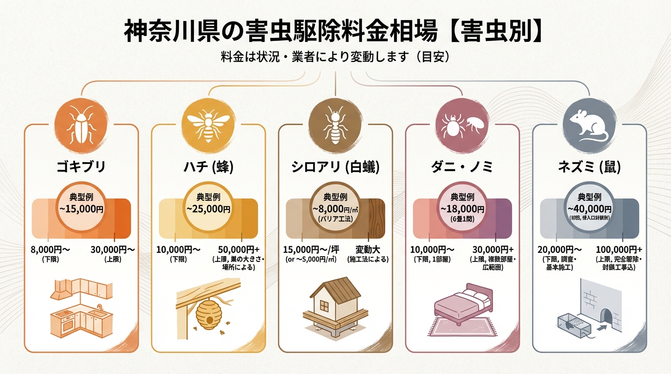 神奈川で害虫駆除におすすめの業者6選！料金相場と選び方を解説 - インフォグラフィック画像 2