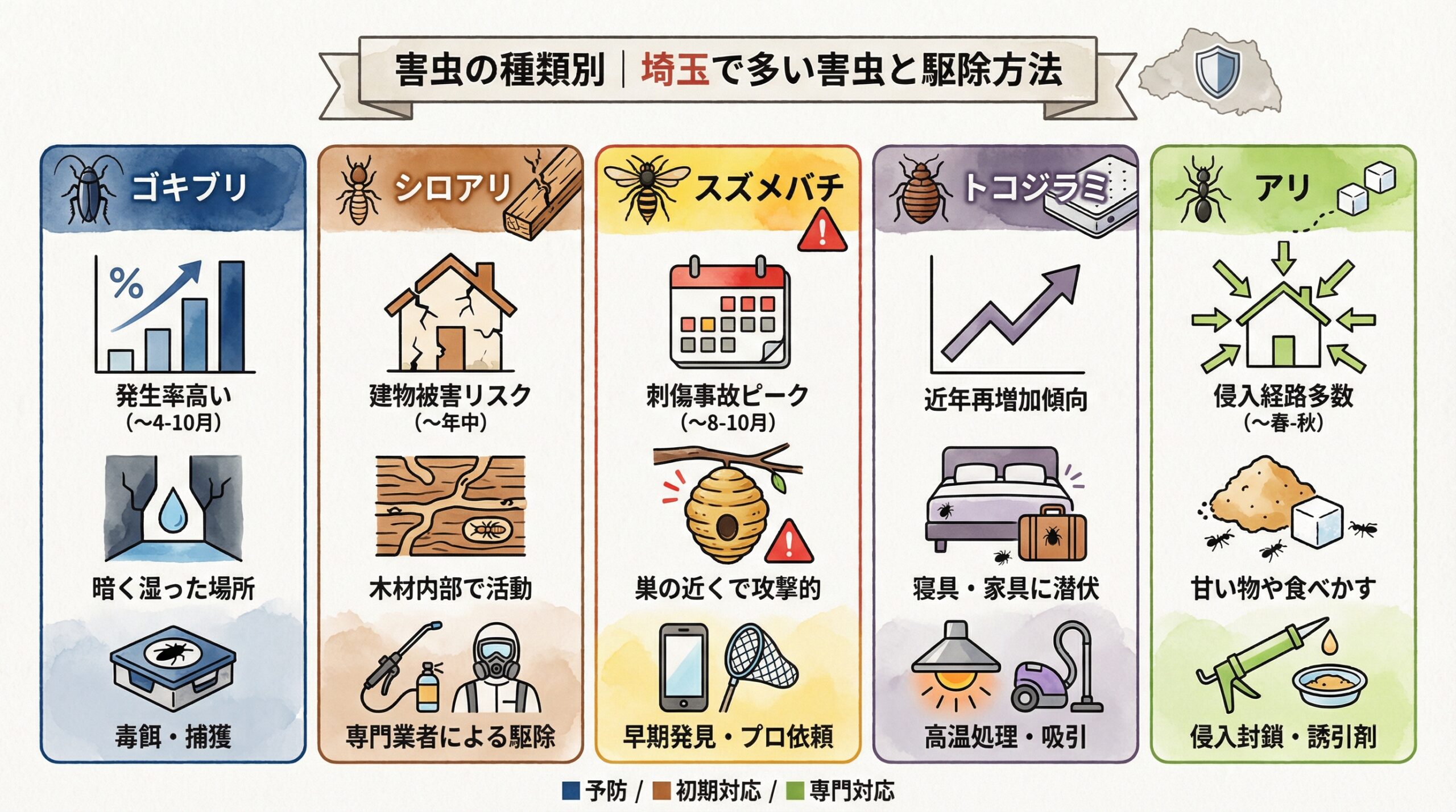 埼玉で害虫駆除におすすめの業者6選!料金相場と即日対応も解説 - インフォグラフィック画像 5