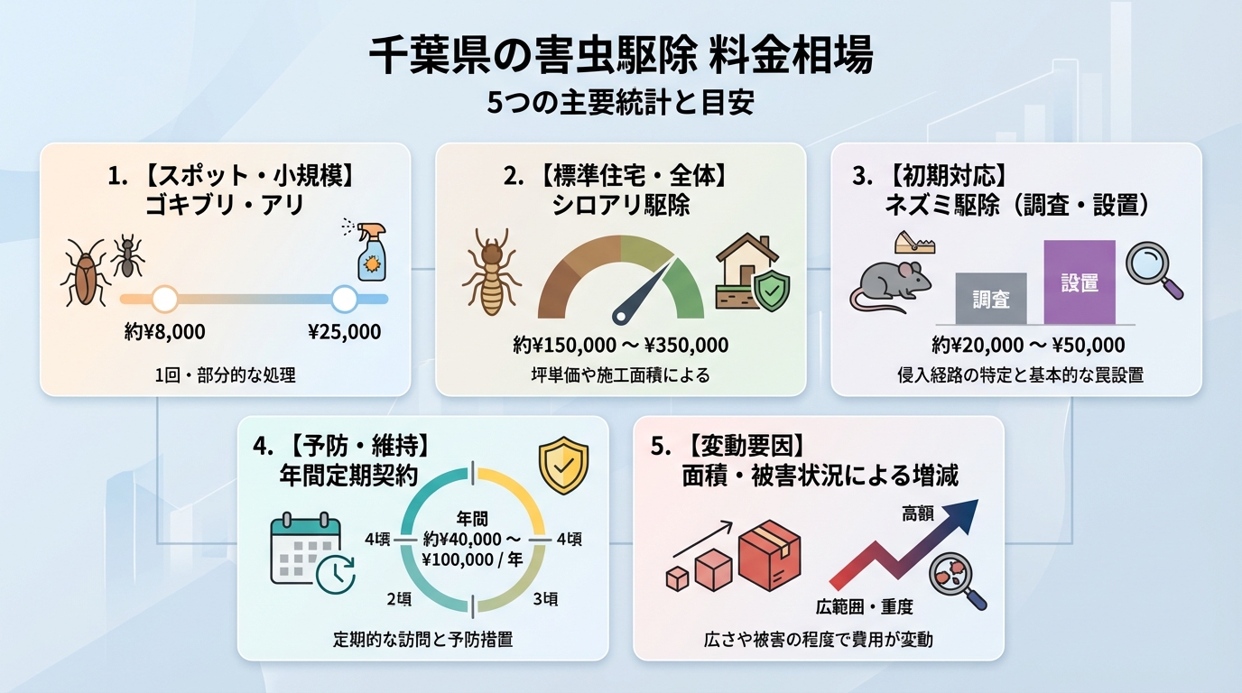 千葉で害虫駆除におすすめの業者10選!料金相場と選び方を徹底解説 - インフォグラフィック画像 2