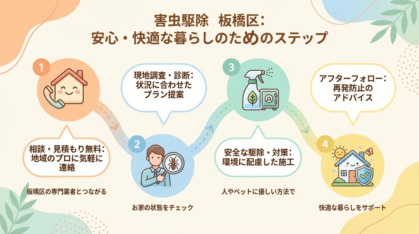 板橋区の害虫駆除業者おすすめ6選！料金相場と即日対応可能な業者を徹底比較 - インフォグラフィック画像 2