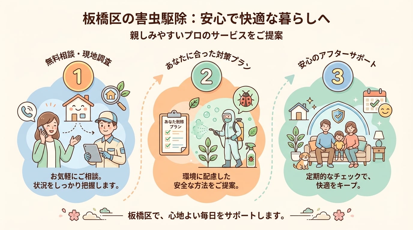 板橋区の害虫駆除業者おすすめ6選！料金相場と即日対応可能な業者を徹底比較 - インフォグラフィック画像 8