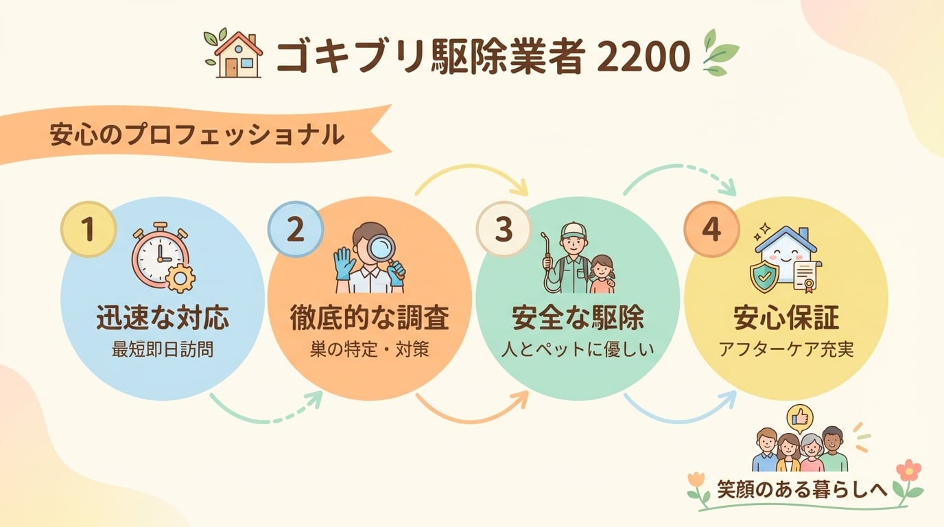 ゴキブリ駆除業者おすすめ6選！料金相場と失敗しない選び方を徹底解説 - インフォグラフィック画像 2