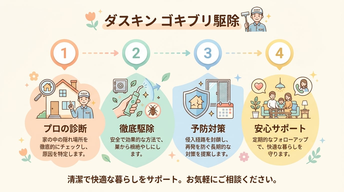 ダスキンのゴキブリ駆除の料金と口コミを徹底解説!他社比較も紹介 - インフォグラフィック画像 8