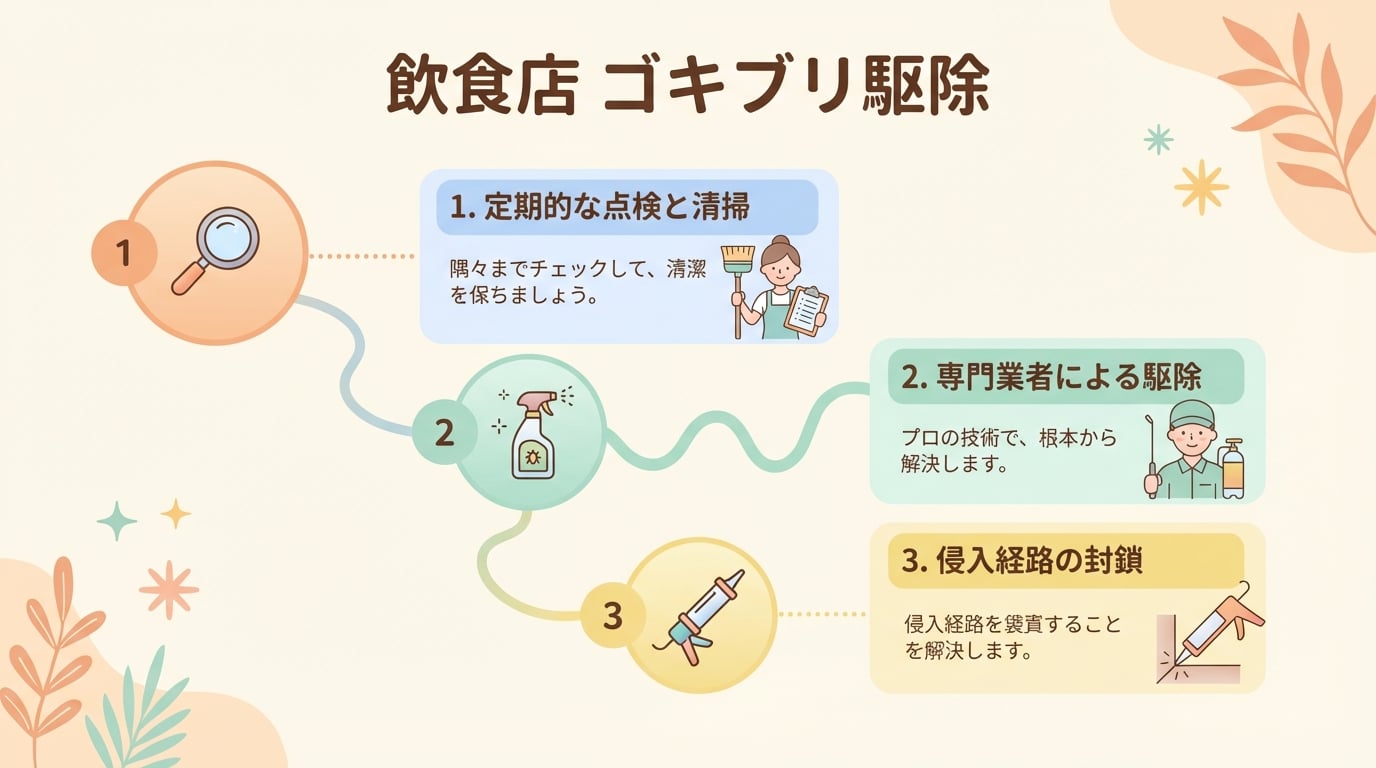 飲食店のゴキブリ駆除を完全解説!業者選びと費用相場・予防策 - インフォグラフィック画像 2