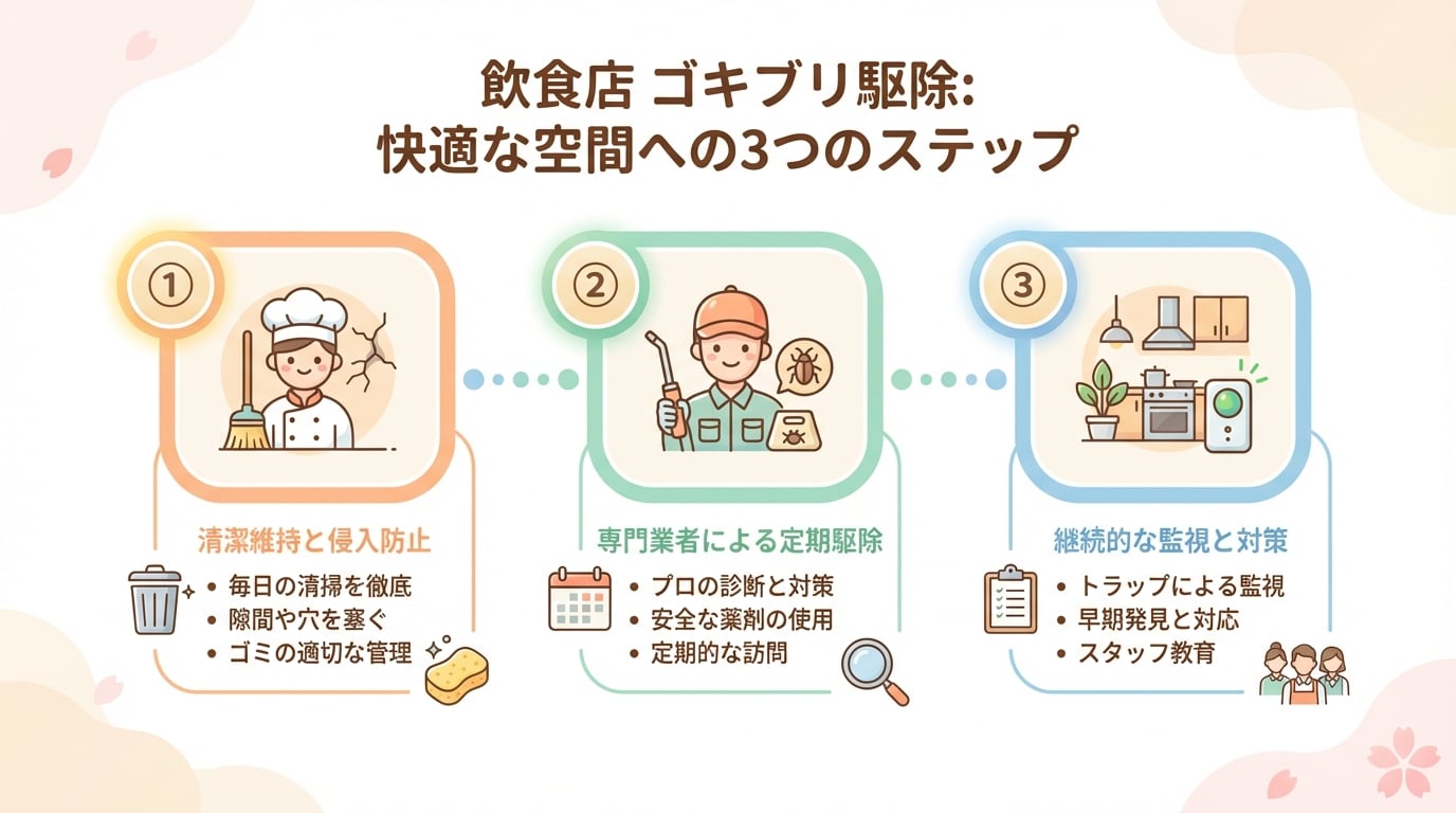 飲食店のゴキブリ駆除を完全解説!業者選びと費用相場・予防策 - インフォグラフィック画像 5