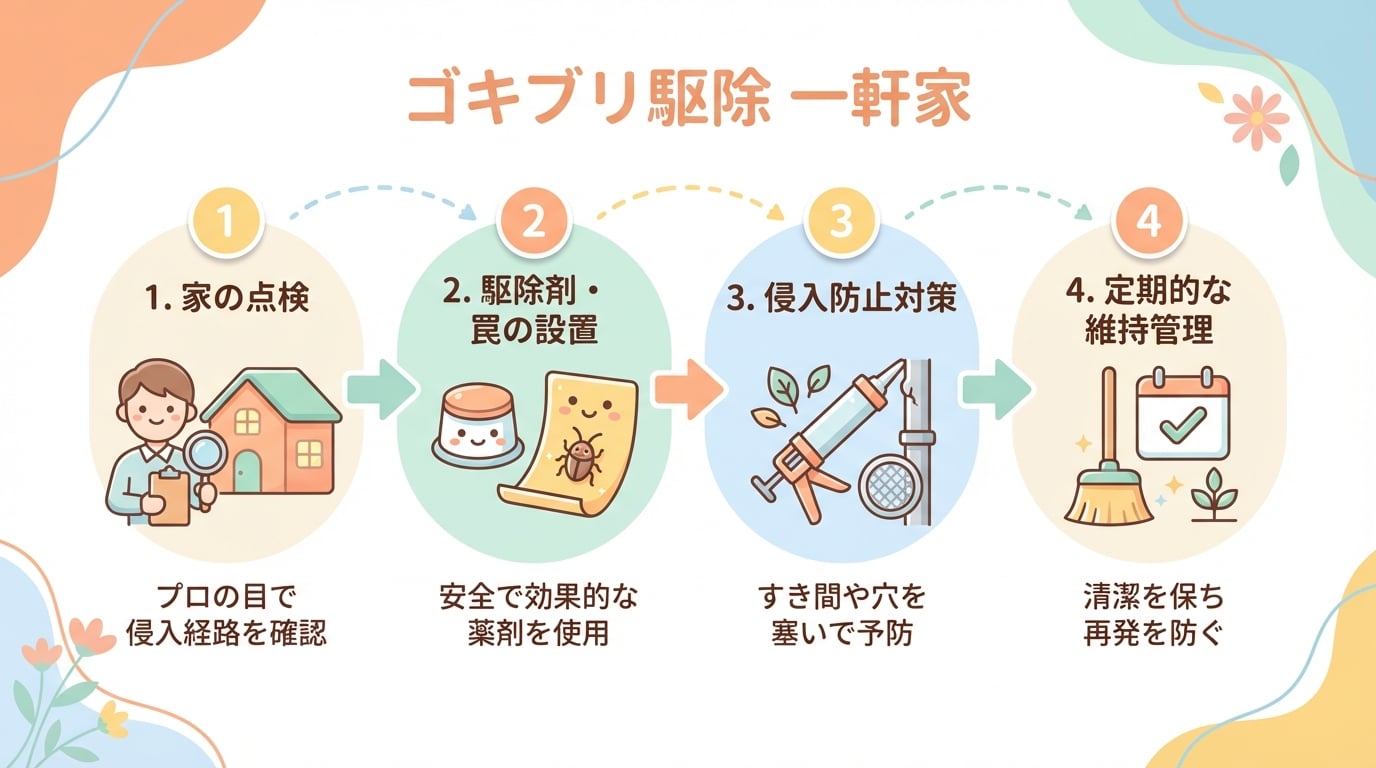 一軒家のゴキブリ駆除完全ガイド!費用相場と業者選びの全知識 - インフォグラフィック画像 2