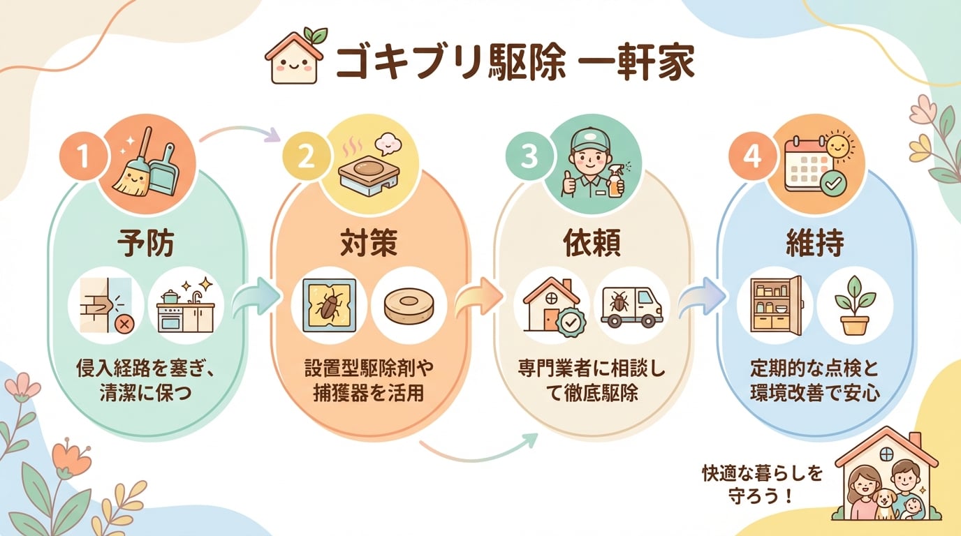 一軒家のゴキブリ駆除完全ガイド!費用相場と業者選びの全知識 - インフォグラフィック画像 5