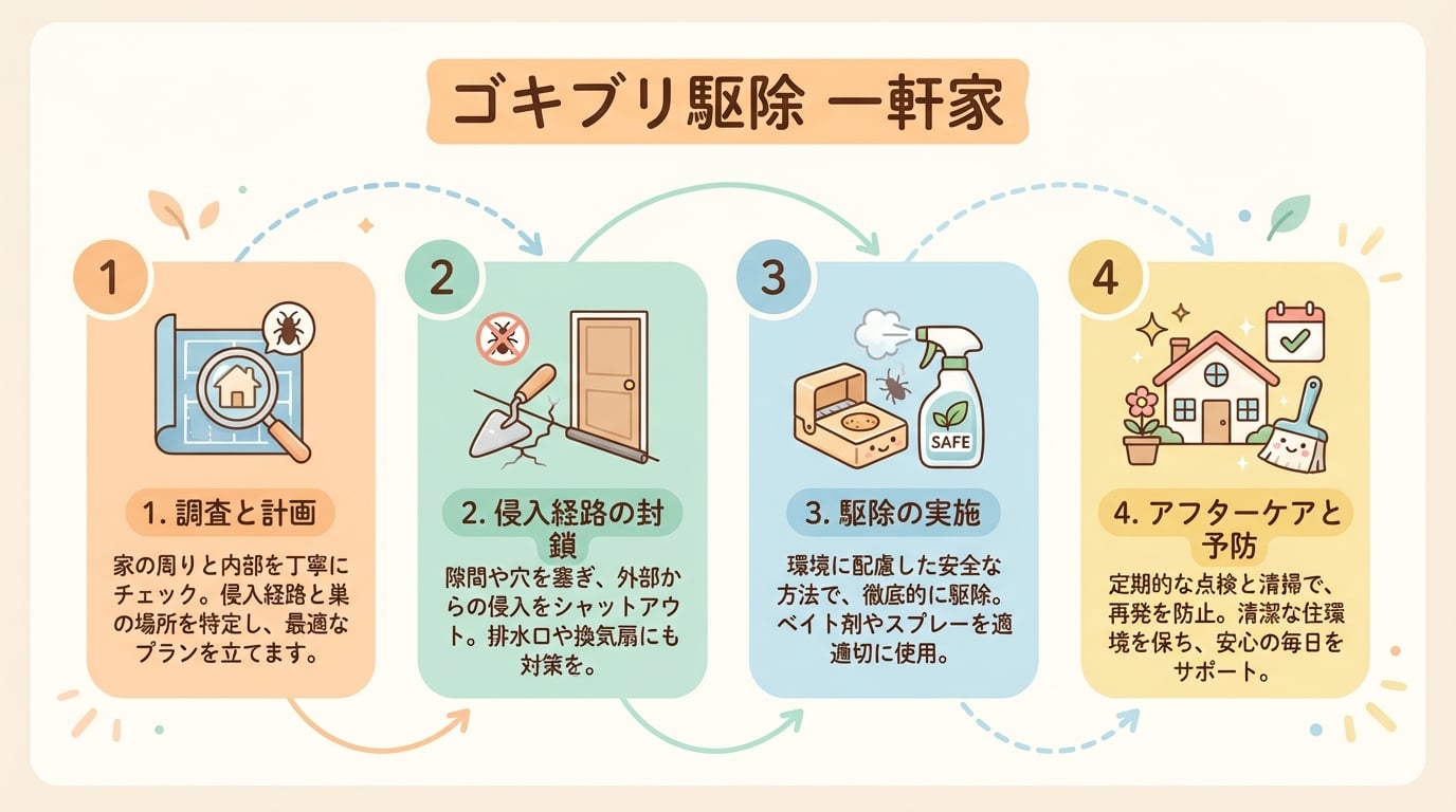一軒家のゴキブリ駆除完全ガイド!費用相場と業者選びの全知識 - インフォグラフィック画像 8
